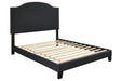 Adelloni Charcoal King Upholstered Bed - Lara Furniture