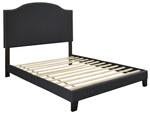 Adelloni Charcoal King Upholstered Bed - Lara Furniture