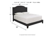 Adelloni Charcoal King Upholstered Bed - Lara Furniture