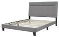 Adelloni Gray Queen Upholstered Bed - Lara Furniture