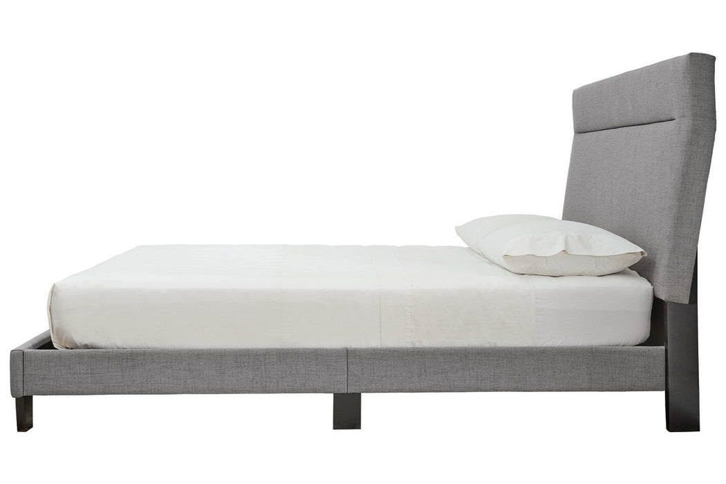 Adelloni Gray Queen Upholstered Bed - Lara Furniture