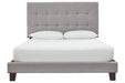 Adelloni Gray King Upholstered Bed - Lara Furniture