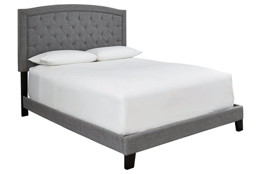 Adelloni Gray Queen Upholstered Bed - Lara Furniture