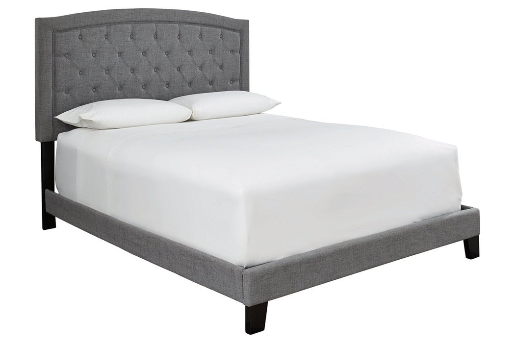 Adelloni Gray King Upholstered Bed - Lara Furniture