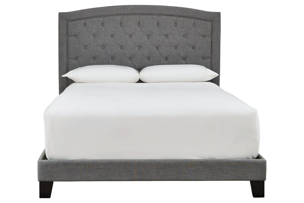 Adelloni Gray King Upholstered Bed - Lara Furniture