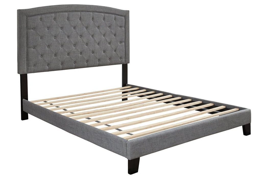 Adelloni Gray King Upholstered Bed - Lara Furniture