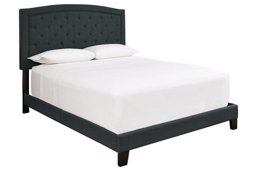 Adelloni Charcoal King Upholstered Bed - Lara Furniture