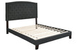 Adelloni Charcoal King Upholstered Bed - Lara Furniture