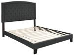 Adelloni Charcoal Queen Upholstered Bed - Lara Furniture