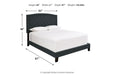 Adelloni Charcoal King Upholstered Bed - Lara Furniture