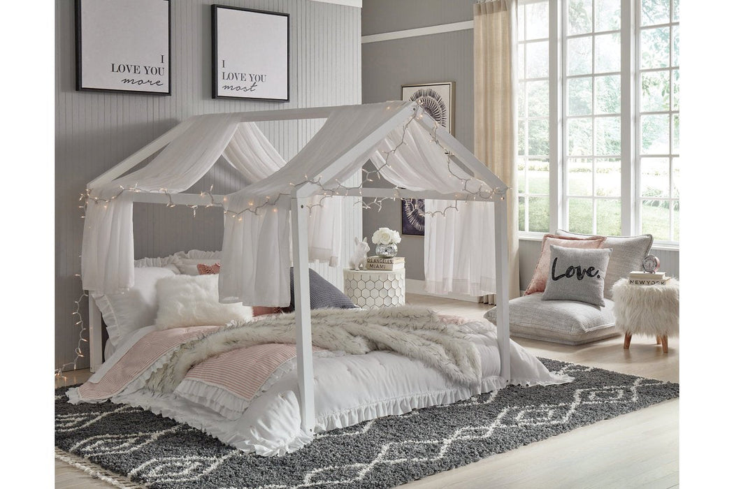 Flannibrook White Full House Bed Frame - Lara Furniture