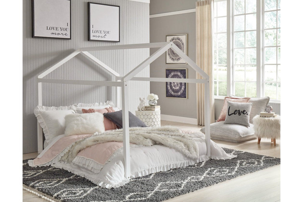 Flannibrook White Full House Bed Frame - Lara Furniture