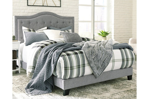 Jerary Gray Queen Upholstered Bed - Lara Furniture