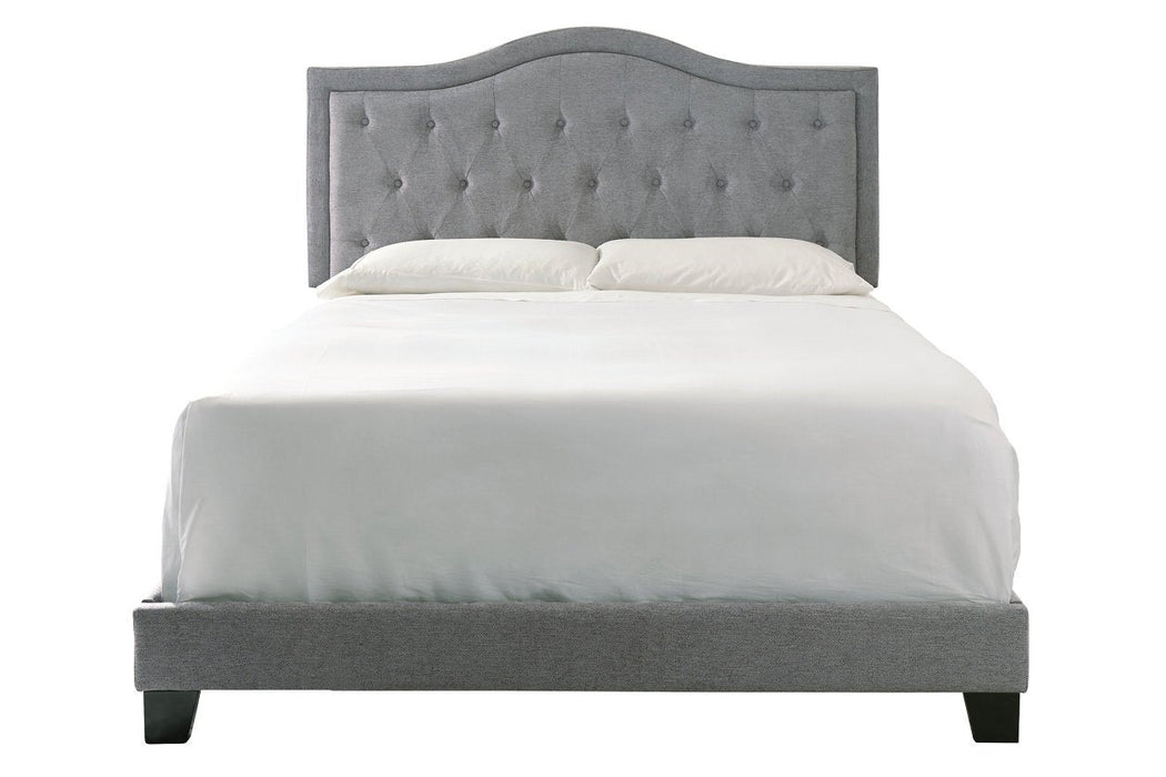 Jerary Gray King Upholstered Bed - Lara Furniture