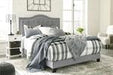 Jerary Gray Queen Upholstered Bed - Lara Furniture