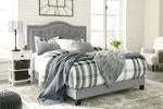 Jerary Gray King Upholstered Bed - Lara Furniture