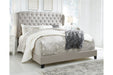 Jerary Gray Queen Upholstered Bed - Lara Furniture