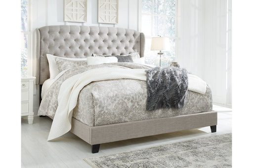 Jerary Gray King Upholstered Bed - Lara Furniture