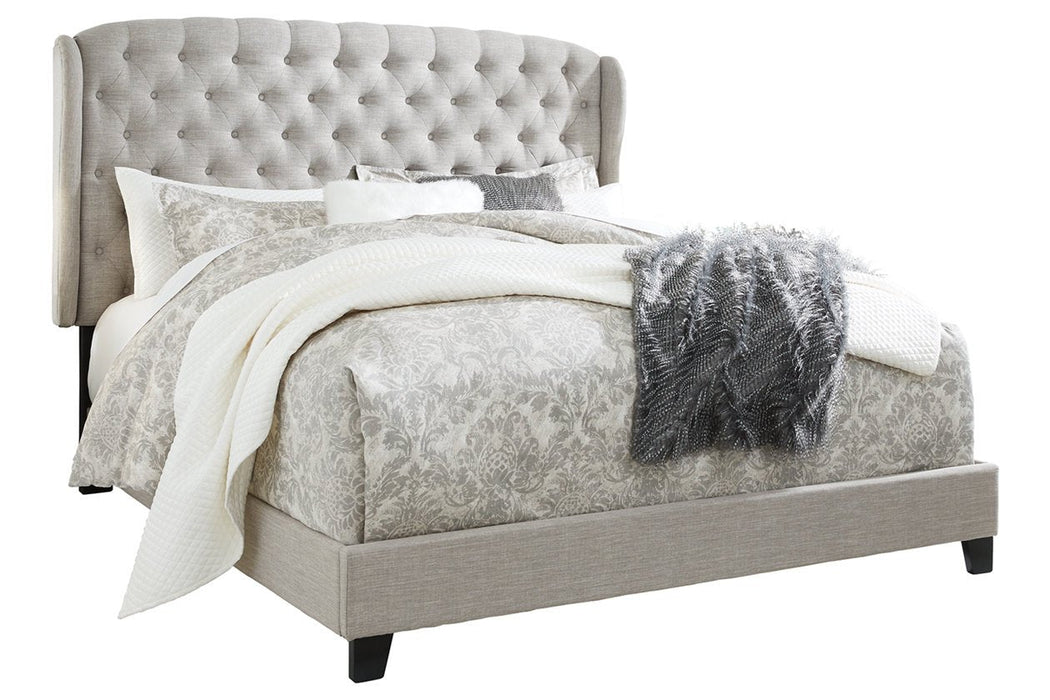 Jerary Gray Queen Upholstered Bed - Lara Furniture