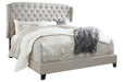 Jerary Gray Queen Upholstered Bed - Lara Furniture