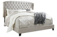 Jerary Gray King Upholstered Bed - Lara Furniture