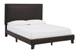 Mesling Dark Brown Queen Upholstered Bed - Lara Furniture