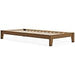 Tannally Light Brown Twin Platform Bed - Lara Furniture