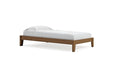 Tannally Light Brown Twin Platform Bed - Lara Furniture