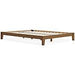 Tannally Light Brown Queen Platform Bed - Lara Furniture