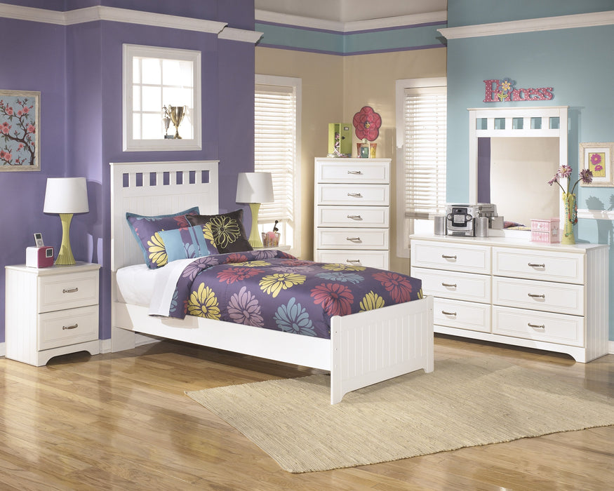 Lulu White Youth Panel Bedroom Set - Lara Furniture