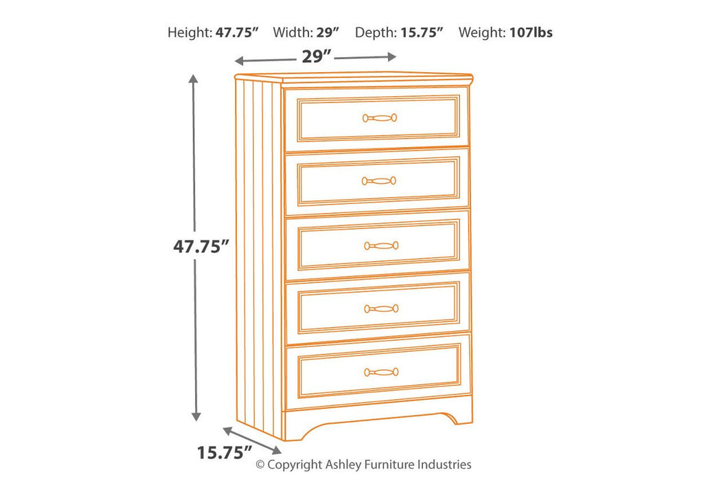 Lulu White Chest of Drawers - Lara Furniture