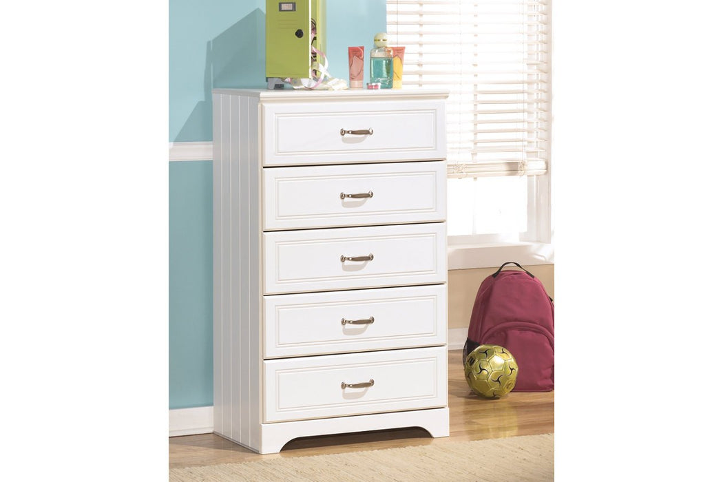 Lulu White Chest of Drawers - Lara Furniture