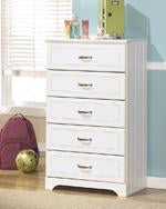 Lulu White Chest of Drawers - Lara Furniture