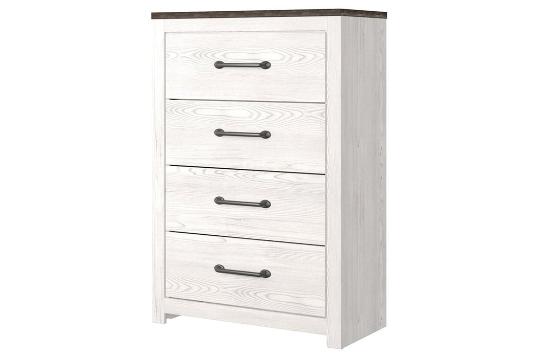 Gerridan White/Gray Chest of Drawers - Lara Furniture