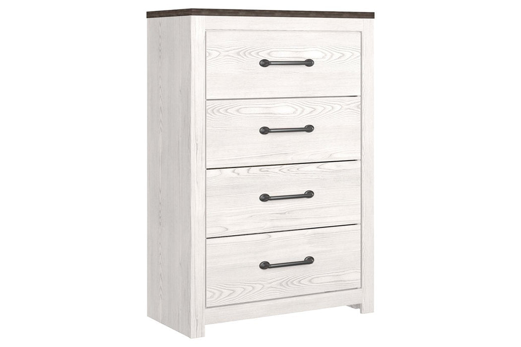 Gerridan White/Gray Chest of Drawers - Lara Furniture