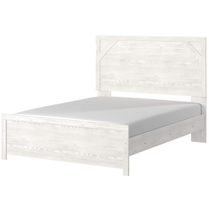 Gerridan White-Gray Queen Panel Bed - Lara Furniture