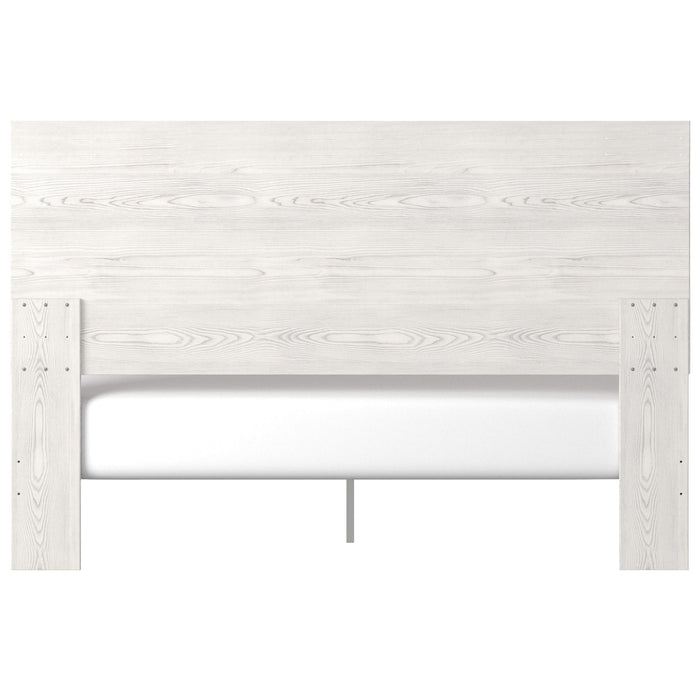 Gerridan White-Gray King Panel Bed - Lara Furniture