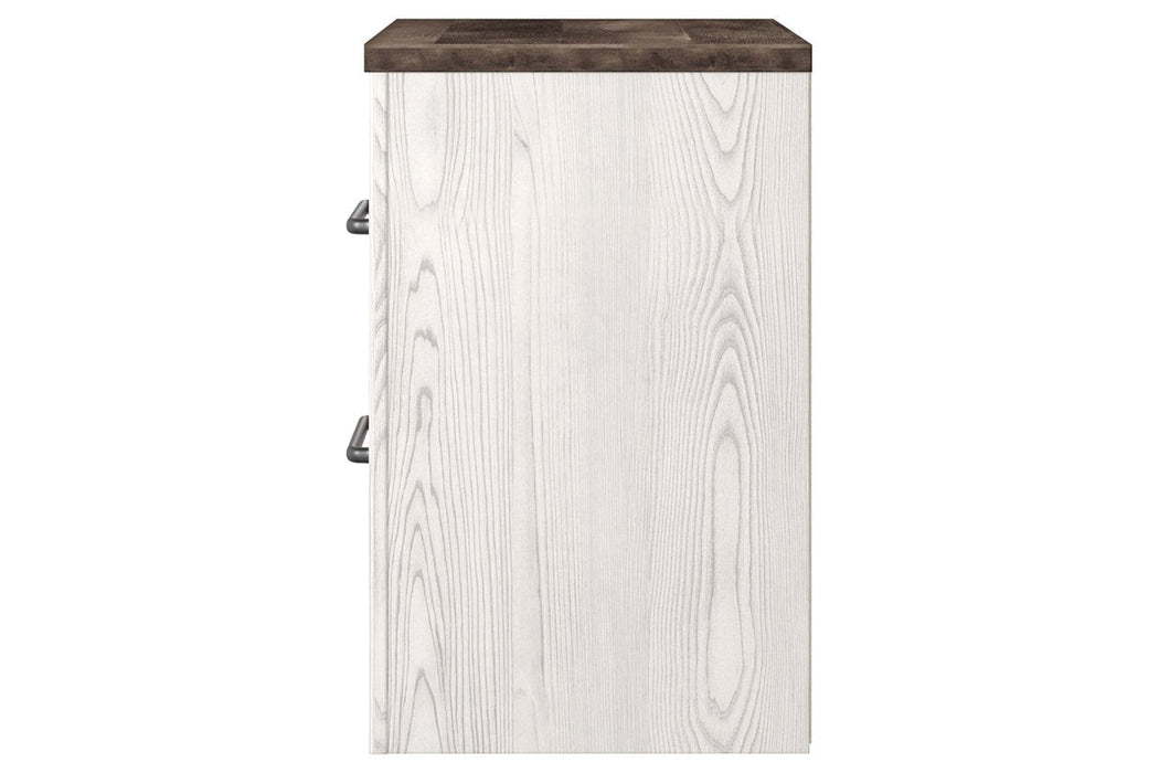 Gerridan White/Gray Nightstand - Lara Furniture