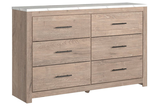 Senniberg Light Brown/White Dresser - Lara Furniture