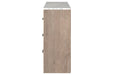 Senniberg Light Brown/White Dresser - Lara Furniture