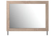 Senniberg Light Brown/White Bedroom Mirror - Lara Furniture