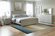 Cottenburg Light Gray-White King Panel Bed - Lara Furniture