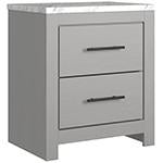 Cottonburg Light Gray/White Nightstand - Lara Furniture