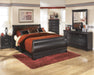 Huey Vineyard Black Sleigh Bedroom Set - Lara Furniture