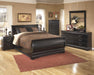 Huey Vineyard Black Sleigh Bedroom Set - Lara Furniture