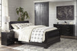 Huey Vineyard Black Sleigh Bedroom Set - Lara Furniture
