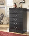 Huey Vineyard Black Chest of Drawers - Lara Furniture