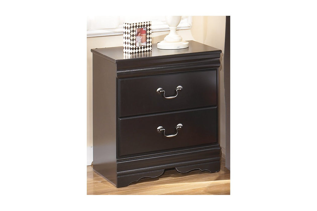 Huey Vineyard Black Nightstand - Lara Furniture