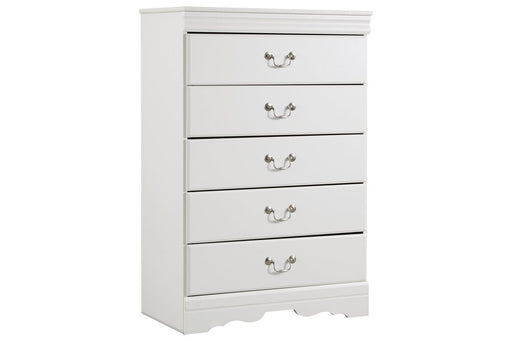 Anarasia White Chest of Drawers - Lara Furniture