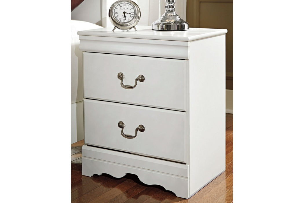 Anarasia White Nightstand - Lara Furniture